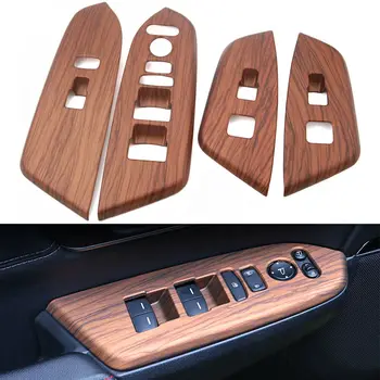 

Wood Style ABS Car Window Lift Button Switch Cover Molding Trim For Honda CRV 2017-2018