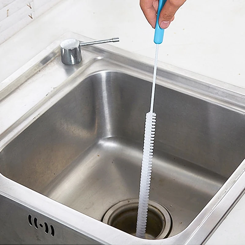 Sewer Cleaning Brush Drain Brush Bendable Home Sink Tub Toilet Dredge Pipe 71cm Snake Brush Bathroom Kitchen Cleaning