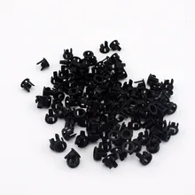 100 шт. 5 мм Диаметр Пластик кнопки в светодиодные лампы корпус держатель Поддержка черный