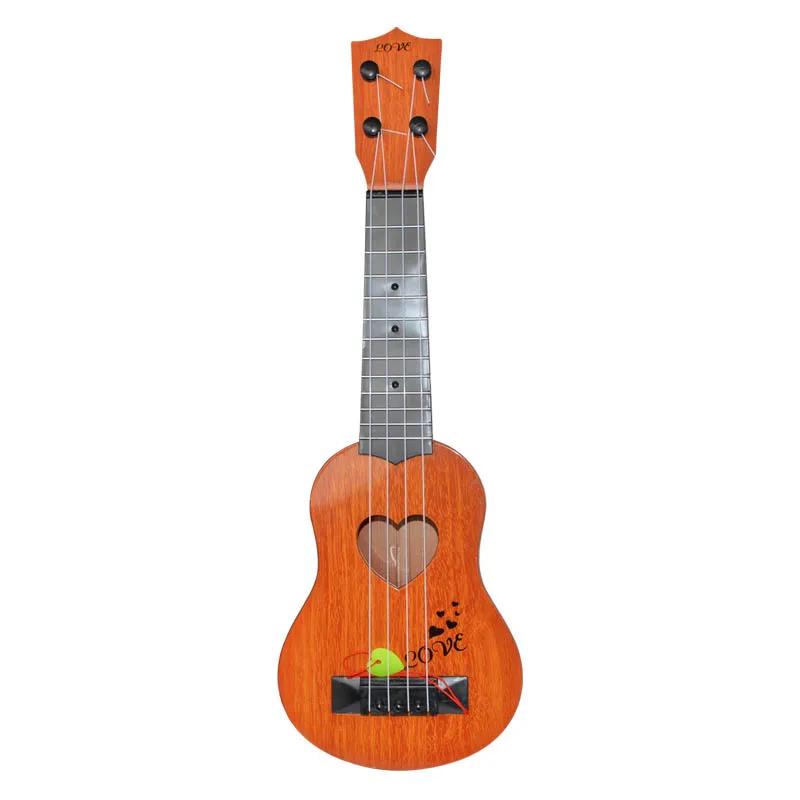 Музыкальный инструмент укулеле игрушечная гитара дети Дошкольное раннее образование Монтессори игрушки для детей Рождественский подарок - Цвет: large orange size