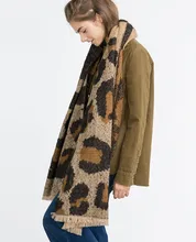 2016 Explosion New Brand Za Women Scarf Leopard Wram Pashmina Winter Thicken Tartan Blanket Shawls and Wrap Wholesale Accessory