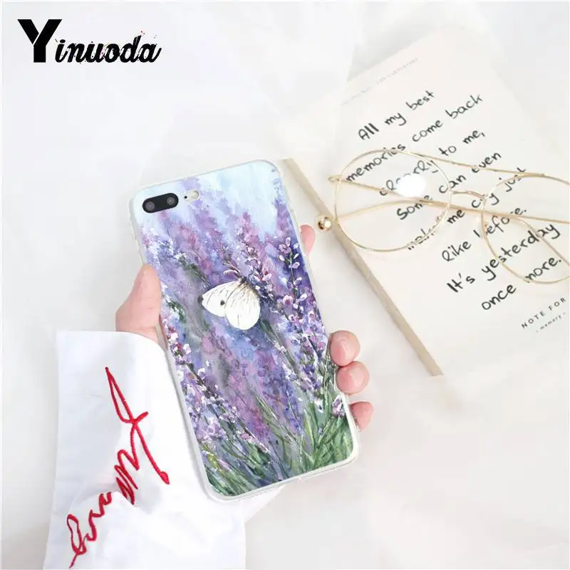 New art watercolor romantic lavender flowers