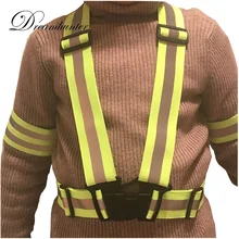 Регулируемый дети кроссовки светоотражающий жилет детей Открытый Велоспорт Светоотражающие ленты, ремни для мальчиков и девочек безопасности Ремни