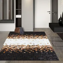Роскошный, в американском стиле теплые плед ковер пэтчворк, натуральная телячья кожа меховой ковер для гостиной настенные украшения офисный ковёр