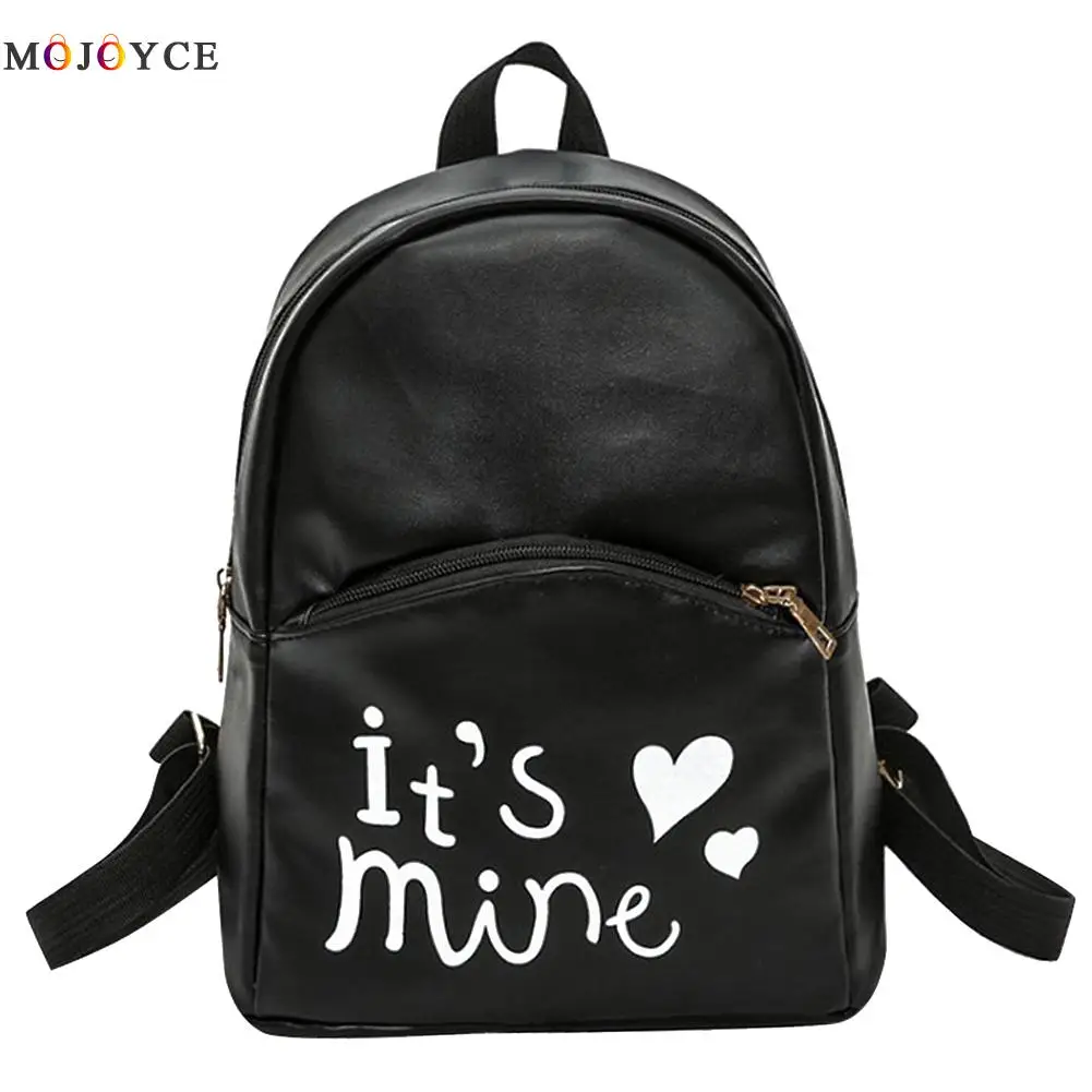 Модный рюкзак для девочек-подростков; школьный рюкзак с буквенным принтом из искусственной кожи; женский рюкзак для путешествий; Mochila Feminina - Цвет: 02