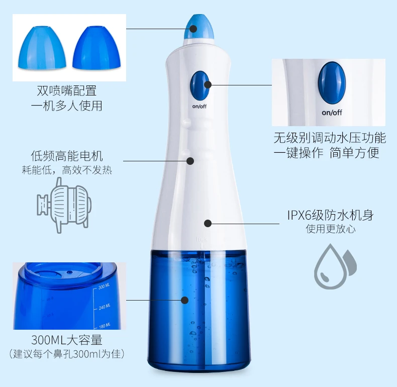 医療電気鼻クリーナー鼻ワッシャー Sinusite ケア Neti ポット成人した子供塩水吸引アレルギー副鼻腔炎鼻炎 Nose Cleaning Machine Aliexpress