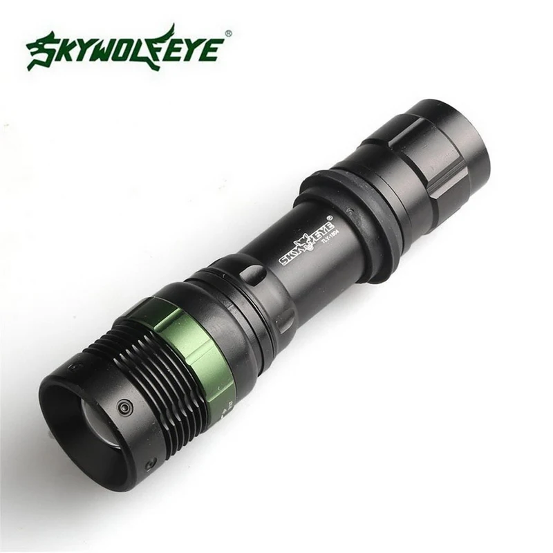 3 Files Zoomable Outdoor Hiking Flashlight Skywolfeye Brand 18650 Tactical Flashlight Q5 LED Torch Bicycle Flashlight