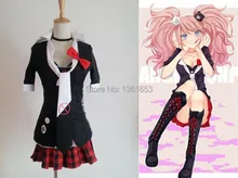 Dangan Ronpa Junko Enoshima cosplay disfraces vestidos para las mujeres coat + shirt + skirt + tie un juego fiesta de halloween cos