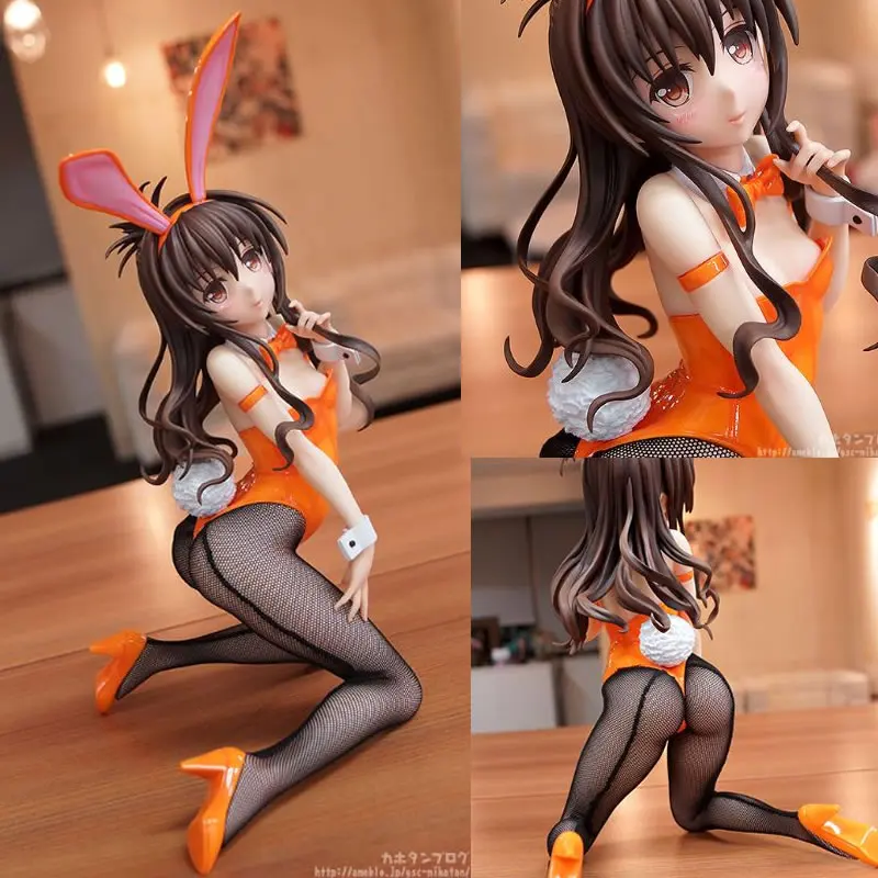 

To Love-Ru Darkness Bunny Ver. Wear Orange bunny girl outfit 1/6 scale Sexy PVC Action Figure Model Toy xx0130 without box