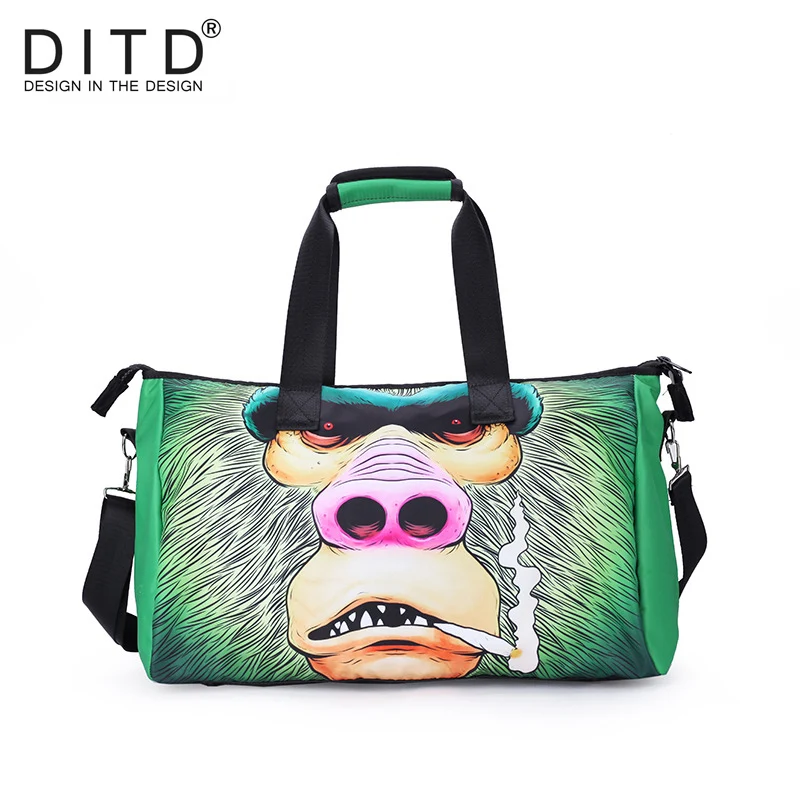 

Casual men Travel Bags Waterproof Oxford Portable Travel Bag Gorilla Print Female Weekend Bags Unisex large capacity Travel Tot