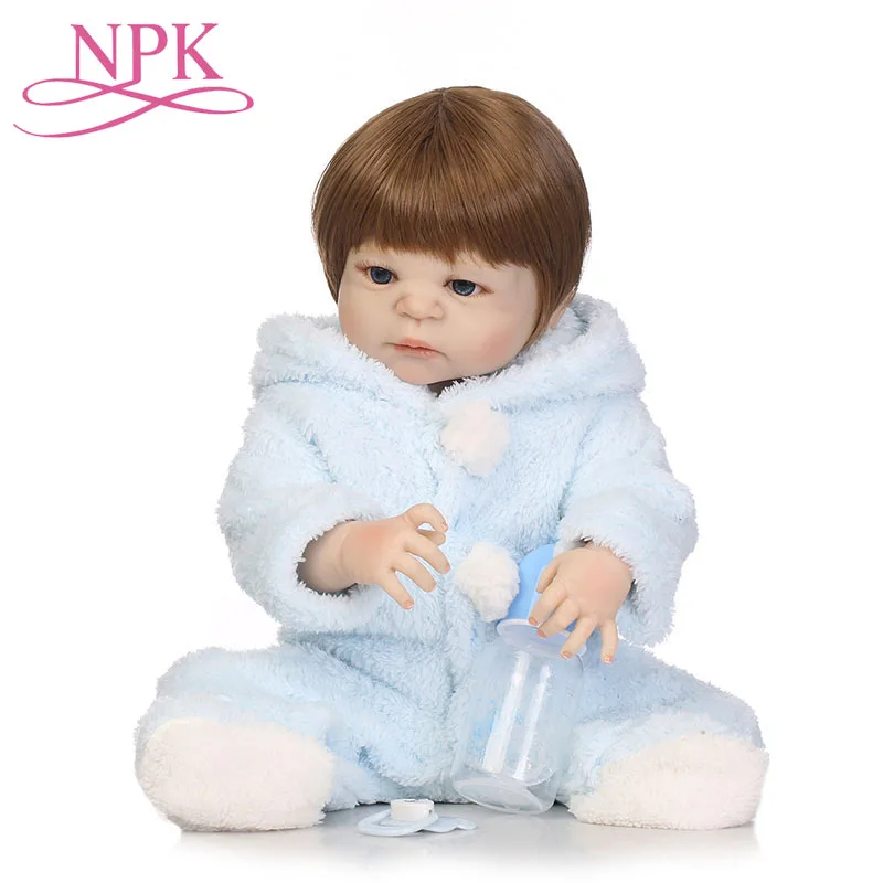 NPK 57 см полное тело силикона Reborn baby boy Reborn кукла игрушка Bathe Play домашние куклы младенец Reborn Bonecas дети подарок кукла