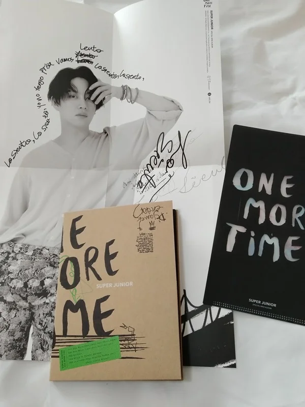 Подписанный S. J Super Junior альбом с автографом One More Time CD+ photobook 102018