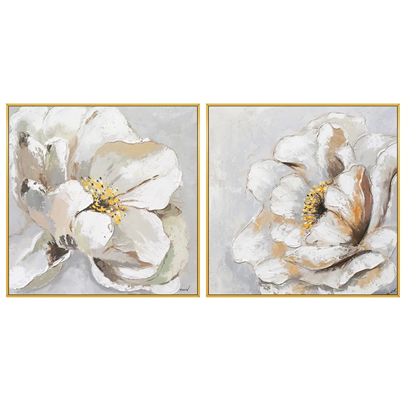 beautiful flower hand painting wall art without frame 60cm