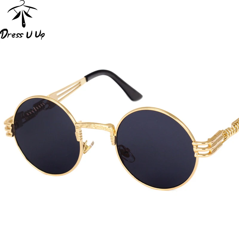 Очки солнцезащитные мужские/женские круглые в стиле ретро|sunglasses women men|round sunglasses