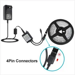5 м DC12V 5050 RGB Светодиодные ленты Комплект черный гибких печатных плат Водонепроницаемый 60 Светодиодный/M ленты света 44 Ключ ИК-пульт