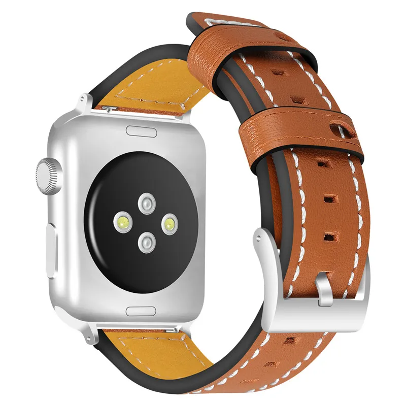 20 шт. качественный кожаный ремешок для часов Apple Watch 44 мм 40 42 38 серия 4 3 2 1 iWatch