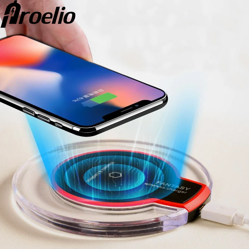 Wireless Charger Proelio Ultra Thin Fast Qi Wireless Charging Pad For
Samsung S9 S8 Plus Mobile Phone Charger For iphone XS Max