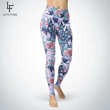 LetsFind, 3D принт, Кристальный цветок, леггинсы с рисунком единорога, для женщин, средняя талия, высокое качество и красочные штаны, картина маслом, сексуальные леггинсы