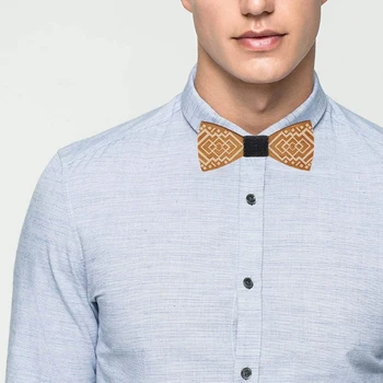 

Men Unisex Wooden Bow Tie Wedding Party Cravat Carved Necktie Adjustable Bowknot