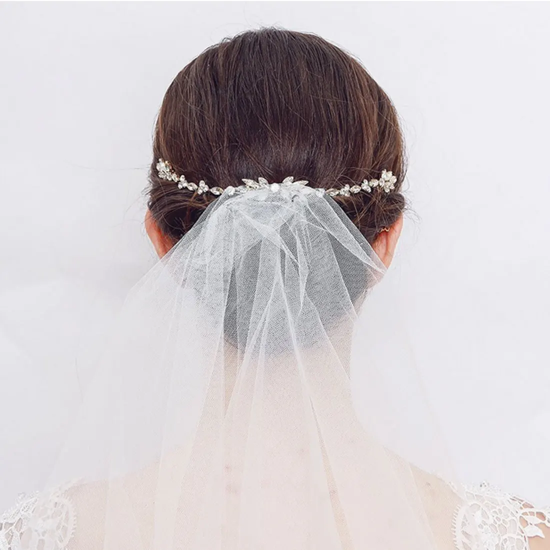 Wedding Scattered Rhinestone Headband Bridal Chain Bride Comb Bridesmaid Headpiece Golden Hair Jewelry Accessories Boho Chic