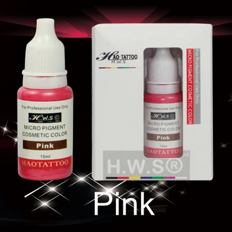 

1Pcs 15ml/bottle Vacuum Aseptic Makeup Pigment Pink Professional Semi-Permanent Makeup Tattoo Eyebrows Eyeliner Lip Ink
