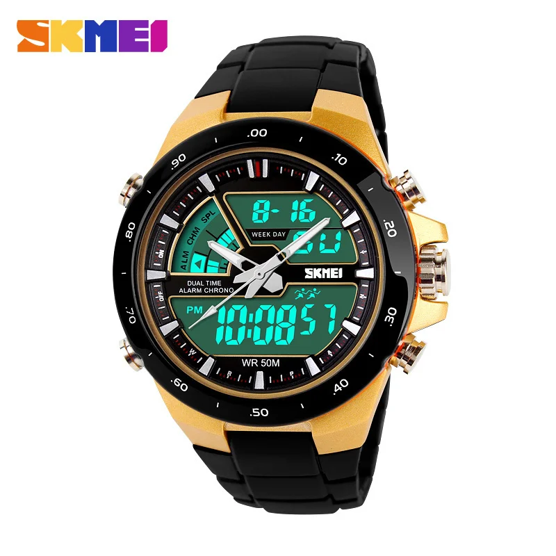 

SKMEI Men Sports Watches Fashion Casual Men's Watch LED Digital Alarm Waterproof Man Military Multifunctional Wristwatches
