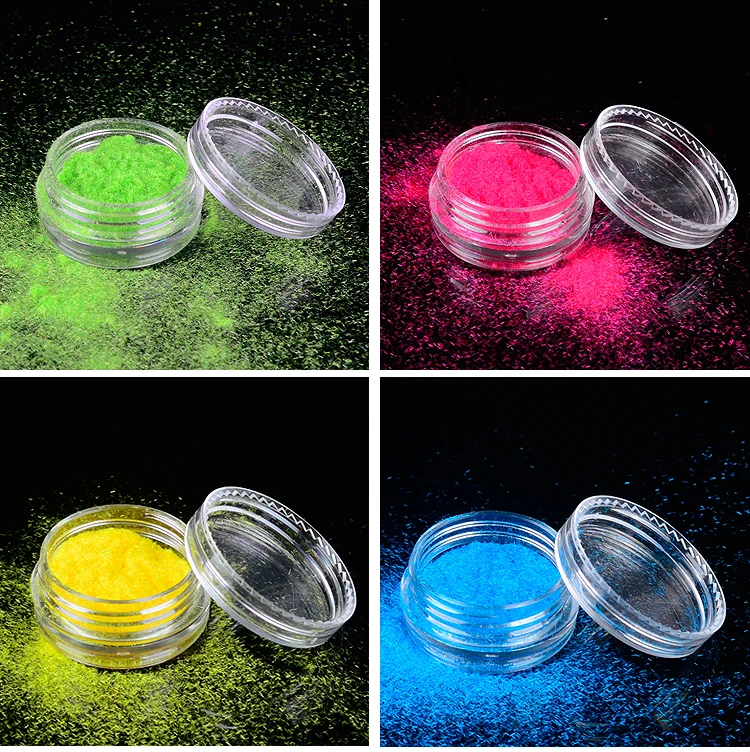 

YZWLE 1.5g 3D Pigments Sequins Nail Sugar Glitter Dust Powder Polish Gel Girl Color Dazzling Nail DIY Pearl Tips Deco