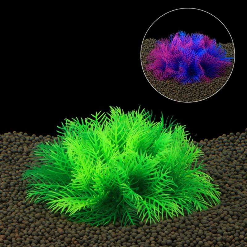 

High Quality Simulation Plant Of Grass Fish Tank Decoration Aquarium Green Purple Decoration Lush Algae