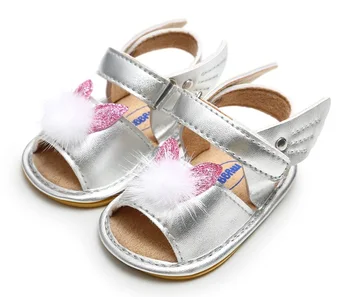 

2020 New Stylish Lovely Wing Summer Baby Girl Sandals Soft Baby Moccasin Footwear Baby Infant Toddler Rubber Sole Non-slip Shoes