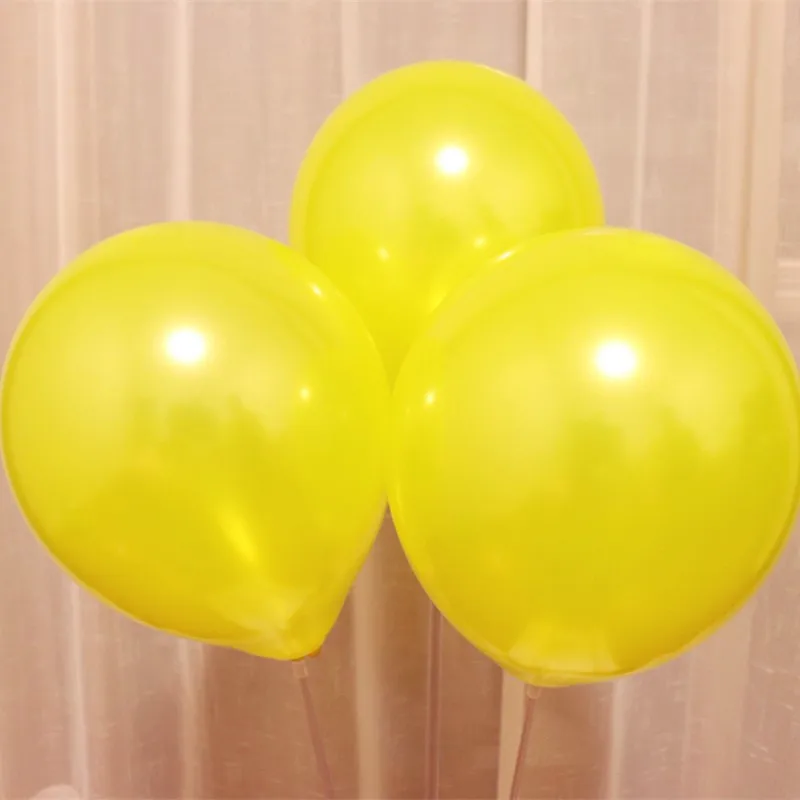 

latex balloon 10 inch 1.5 g pearl yellow ballons wedding decorations baloons child birthday party ballon gonflable anniversaire
