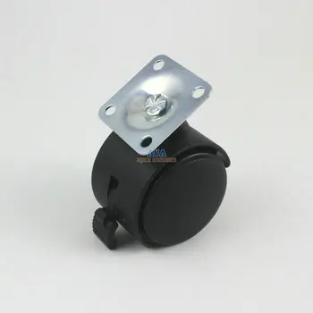 

4 Swivel Caster Wheels / 40mm ( 1.5" ) Nylon Wheel Furniture Wheel Chair Wheel With Brake