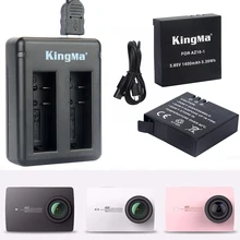 Xiaomi Yi 2 4 K Accessoires 2 Pcs 1400 mAh AZ16-1 Xiaomi Yi 4 K 2 II Batteries + Xiaomi Yi II 4 K Double Batterie Chargeur Pour Xiaomi Yi 4 K