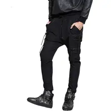 Новая мужская одежда брюки с заниженным шаговым швом мешковатые спортивные штаны в стиле хип-хоп брюки джоггеры бандана шаровары певица костюмы