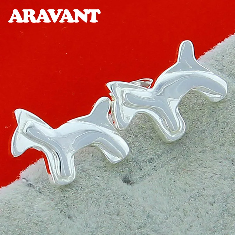 

Cute Animal Stud Earrings 925 Silver Jewelry Earrings For Girls Birthday Party Jewelry Gifts