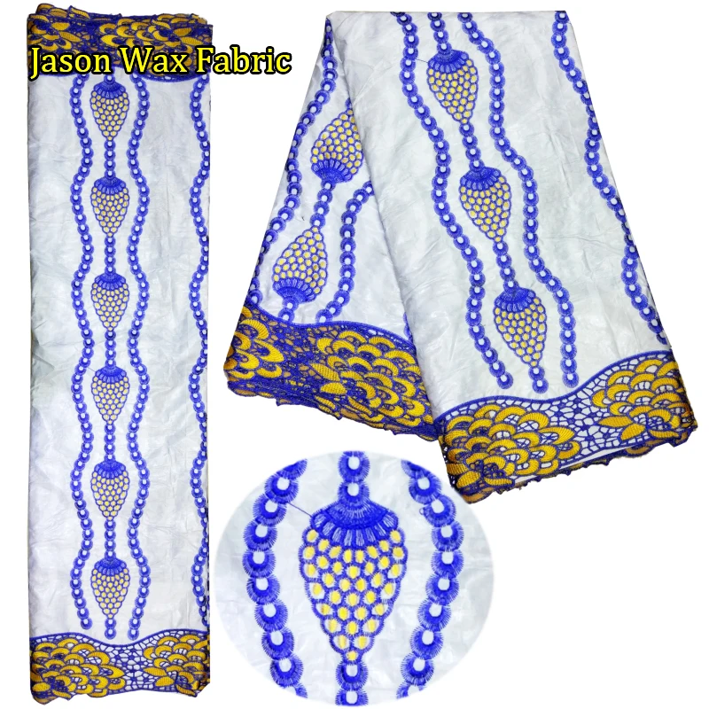 2017 new arrival 5 yards Embroidery African bazin riche lace Nigerian