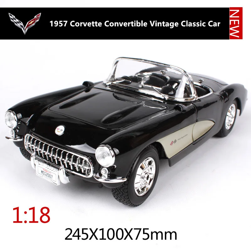 Maisto 1:18 1957 Chevrolet Corvette моделирование сплава Ретро модель автомобиля классическая модель автомобиля украшение автомобиля