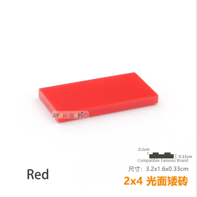 20pcs/lot DIY Blocks Building Bricks Smooth 2X4 Educational Assemblage Construction Toys for Children Size Compatible With Brand Red