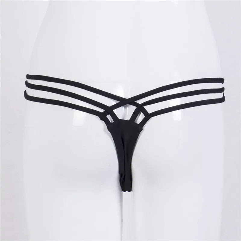 

Sexy Women Brazilian V Cheeky Bikini Bottom Thong G-String Swimsuit Swimwear Low Waist Hollow Out Ladies Beachwear Bathing Suit