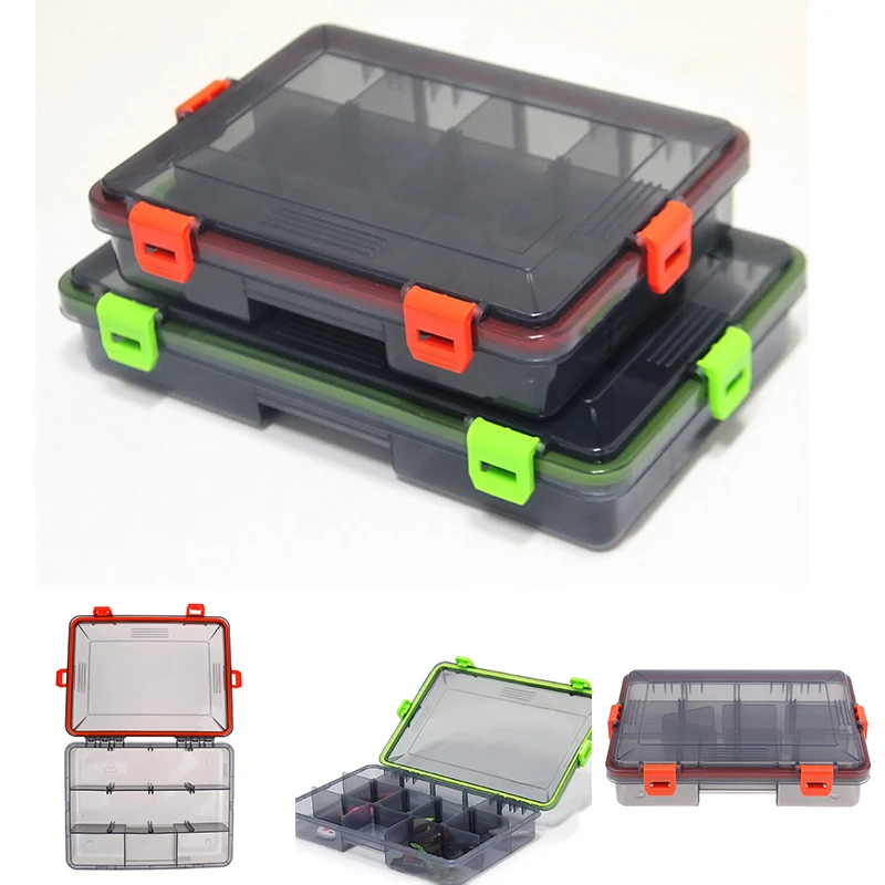 

Fishing Lure Box Double Sided Tackle Box Fishing Lure Jig Accessories Box Minnows Bait Fishing Tackle Container 8B0333