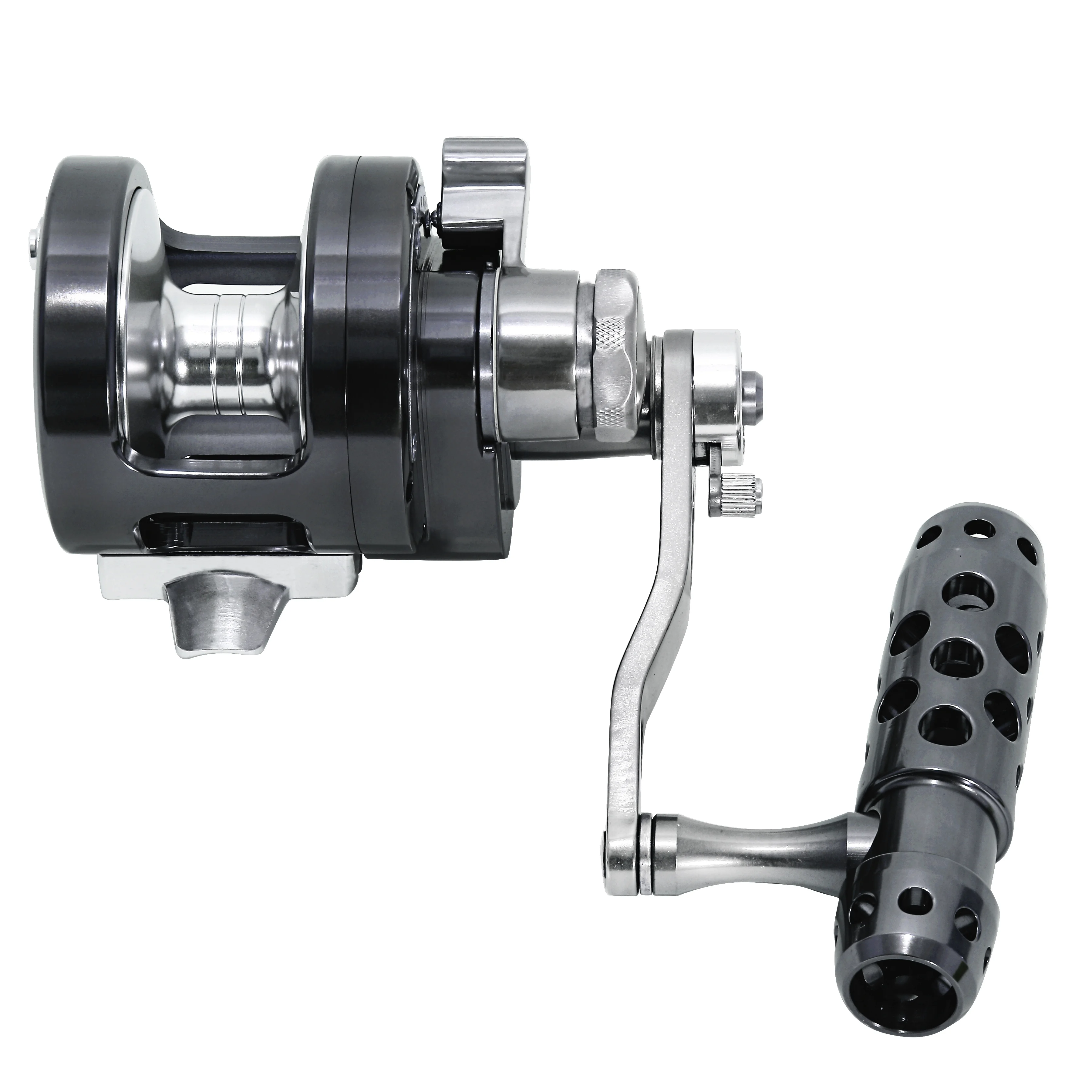 CNC MACHINED JIGGING SALTWATER FISHING REEL 2 SPEED LEVER DRAG FOR BIG GAME BOAT TROLLING FISHING