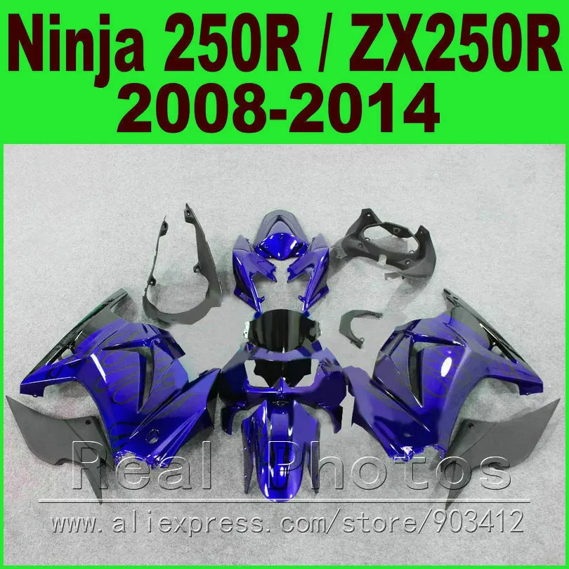 Dark blue Kawasaki Ninja 250r Fairings bod kit 2008 2009 2010 2011 2012 2013 2014 EX250 ZX 250 fairing kits parts R4T6 Dark blue Kawasaki Ninja 250r Fairings bod kit 2008 2009 2010 2011 2012 2013 2014 EX250 ZX 250 fairing kits parts R4T6
