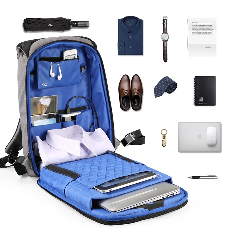 

Men's 13''15'' inch USB Charging Backpacks Anti-theft Back Pack Laptop Bags Male Women's Fashion Waterproof Travel Mochila