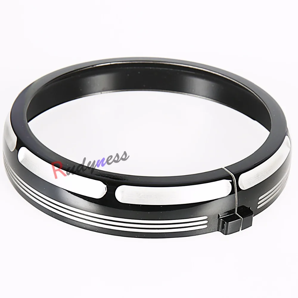 

Black 7" Burst Headlamp Trim Ring For Harley&Motorcycle Touring Street Glide 1996-13 14 15 16 17 18