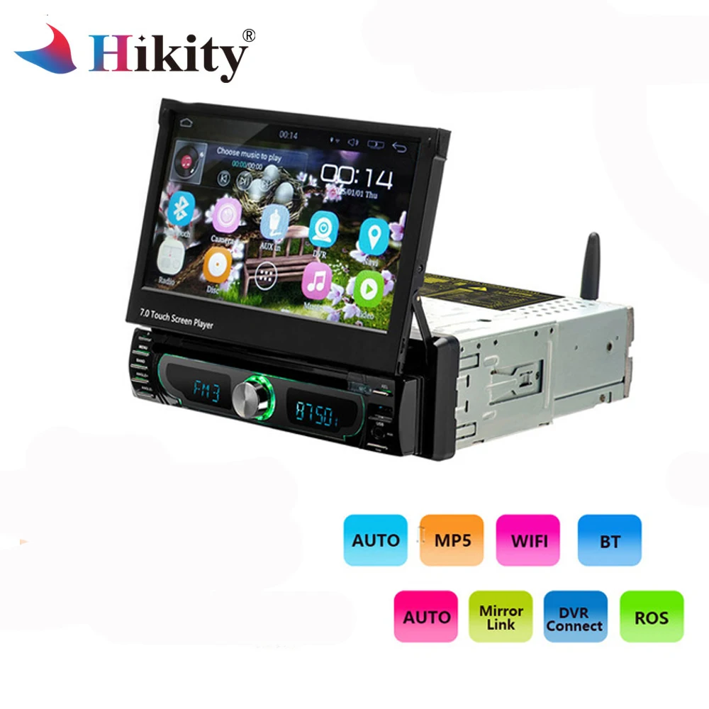 

Hikity 10.1" 1 din Android Car Multimedia Wifi Car Radio GPS Navigation Universal CD/DVD Player FM AM USB 1 DIN Autoradio Stereo