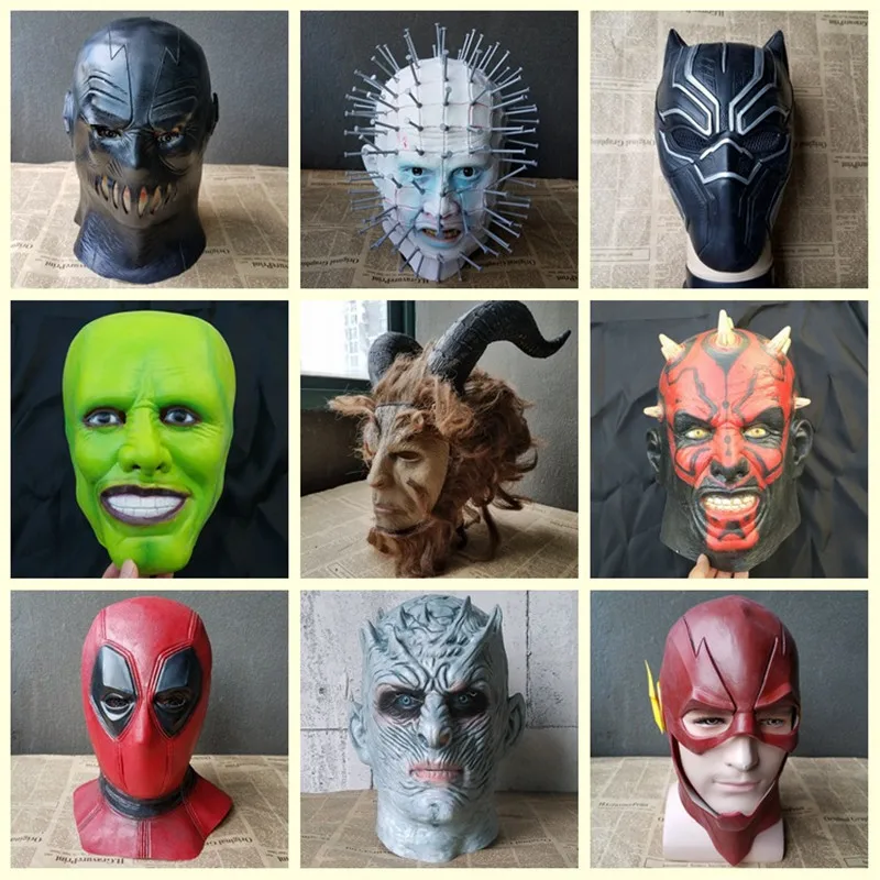 Хэллоуин Латексная Маска для косплея фильм Custume реквизит Реалистичные Полный