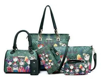 

Six-piece Set of New Type Hand-held Printing Bag with Oblique Span and One Shoulder