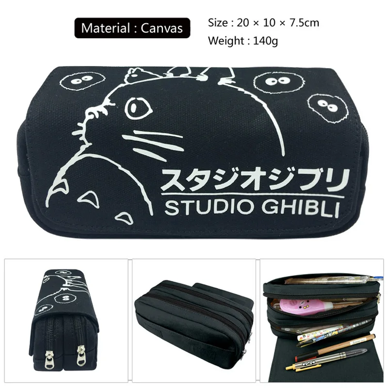 Холщовый пенал My Neighbor Totoro No Face для мужчин Студенческая сумка ручек мультяшная