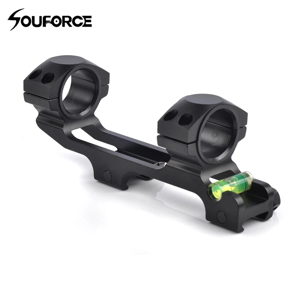 

1pc Black Alluminium Alloy 30mm Diameter Ring with Green Bubble Level Scope Picatinny Rail Mount for Hunting Shooting Accessory