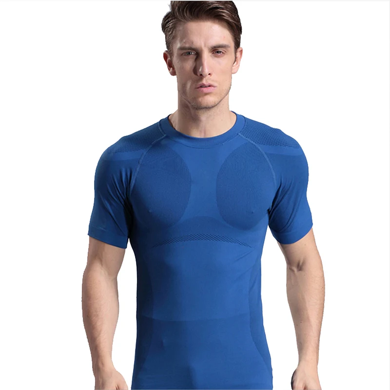 Compression Cycling Base Layer Men Bicycle Bike Short Sleeves Gym Workout Shirts Fitness