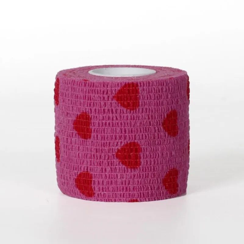 5 см x 4,5 м спортивная водонепроницаемая самоклеящаяся эластичная повязка, мышечная лента, повязка на палец, Нетканая связывающая повязка - Цвет: Красный